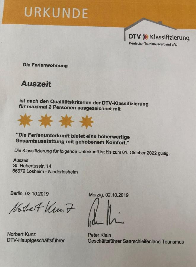 Ferienwohnung Auszeit Losheim Exteriör bild